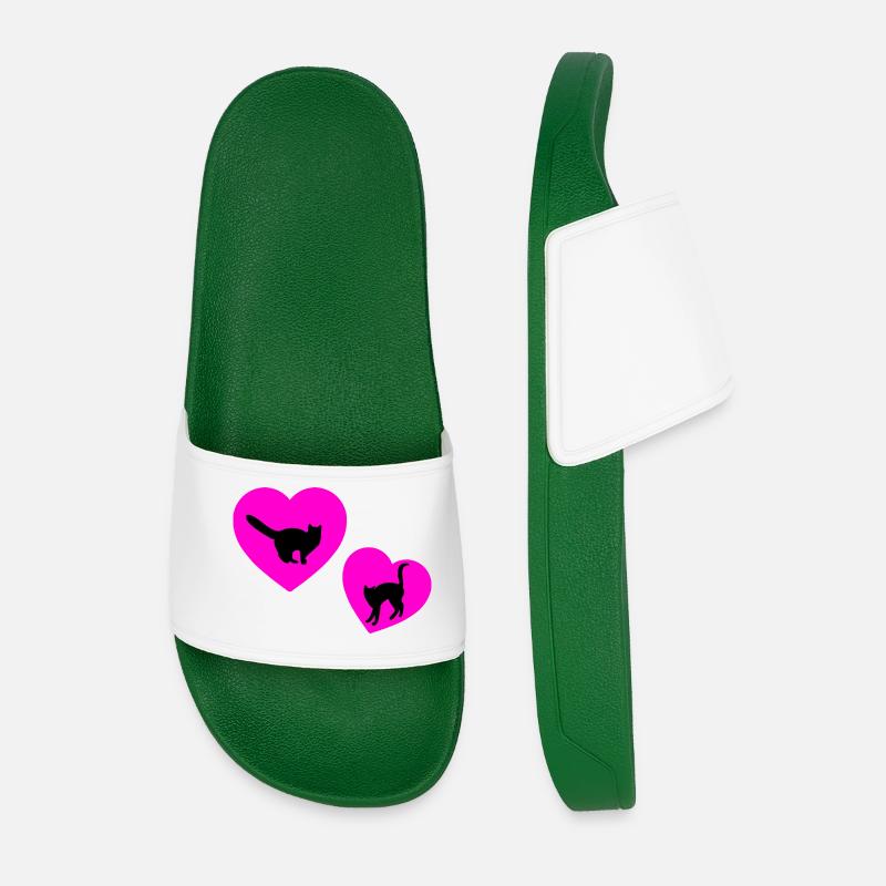feline - Men’s Pool Sliders - dark green