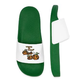 Halloween Trick or Treat Mignon - Claquettes Homme - vert foncé - Devant