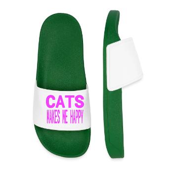 feline - Men’s Pool Sliders - dark green - Front