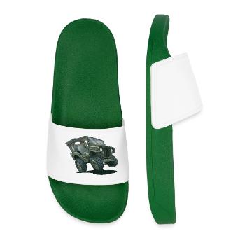 Willys MB véhicule tout-terrain avec toit souple | RCCX - Claquettes Homme - vert foncé - Devant