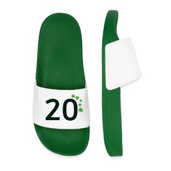 20 - Men’s Pool Sliders - dark green - Front