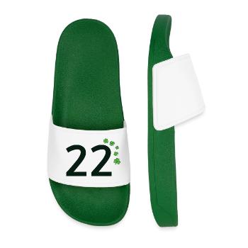 22 - Men’s Pool Sliders - dark green - Front