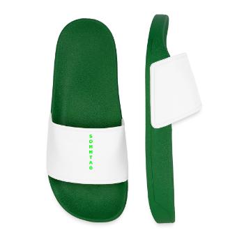 Sunday - green - Men’s Pool Sliders - dark green - Front