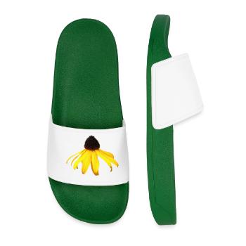 tournesol à fleur jaune - Claquettes Homme - vert foncé - Devant