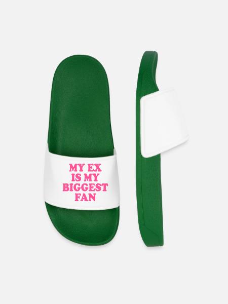 my ex is my biggest fan - Men’s Pool Sliders - dark green