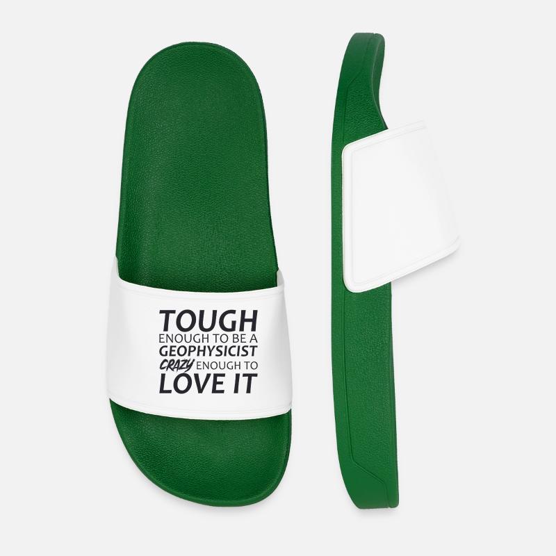 Geophysicist Crazy Geophysics - Männer Badelatschen - Dunkelgrün