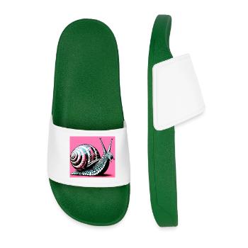 Snail - Men’s Pool Sliders - dark green - Front