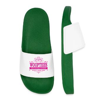 Vintage WoopTees (Farbwechsel möglich) - Männer Badelatschen - Dunkelgrün - Vorne