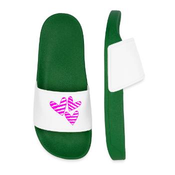 SAINT VALENTIN. EVJF. JE T'AIME. I LOVE YOU. AMOUR - Claquettes Homme - vert foncé - Devant