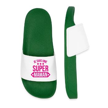Je suis une super maman - Fête des Mères - Claquettes Homme - vert foncé - Devant