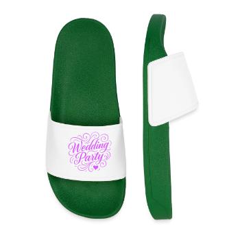 Wedding Party Wedding Party - Men’s Pool Sliders - dark green - Front