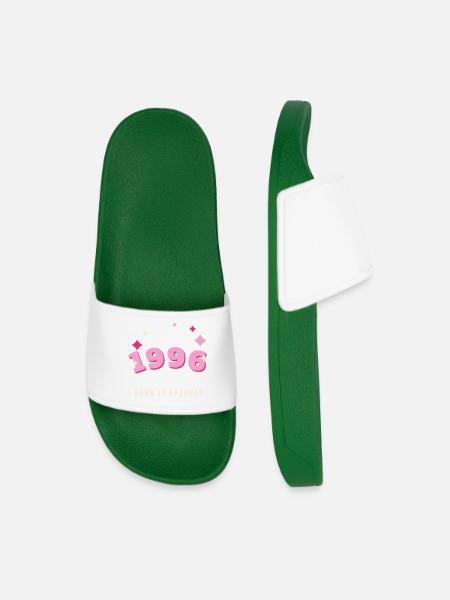 1996 Born to Sparkle Vintage 30th Birthday - Men’s Pool Sliders - dark green