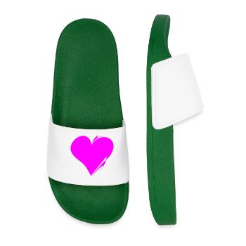 Cœur ❤️ - Claquettes Homme - vert foncé - Devant
