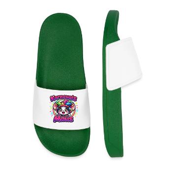Carnival Mouse Costume Funny Cute Party Gift - Men’s Pool Sliders - dark green - Front