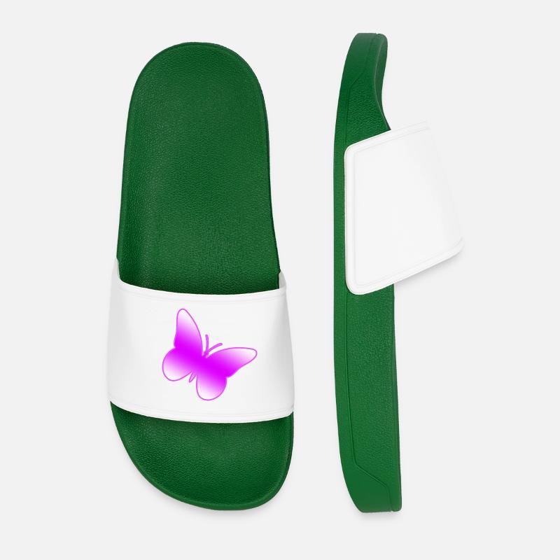 Butterfly - Men’s Pool Sliders - dark green