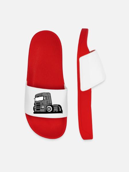 Truck lorry vehicle professional driver - Men’s Pool Sliders - red