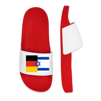Flag Germany Israel - Men’s Pool Sliders - red - Front