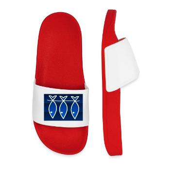 POISSON. POISSON D'AVRIL. VACANCES. ETE. HUMOUR - Claquettes Homme - rouge - Devant