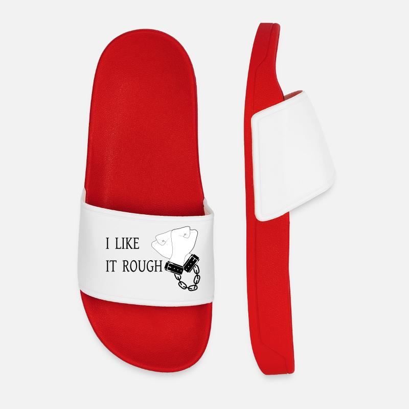 Ich mag es rau - Männer Badelatschen - Rot