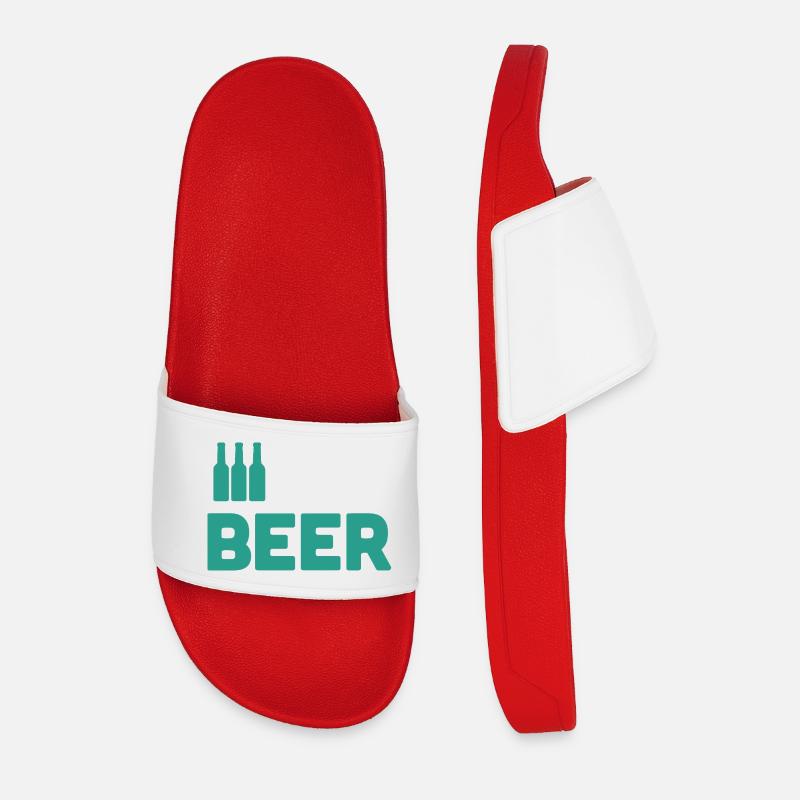 Bierliebhaber - Männer Badelatschen - Rot