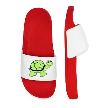 turtle - Men’s Pool Sliders - red - Front