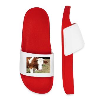 Affiche de vache - Claquettes Homme - rouge - Devant