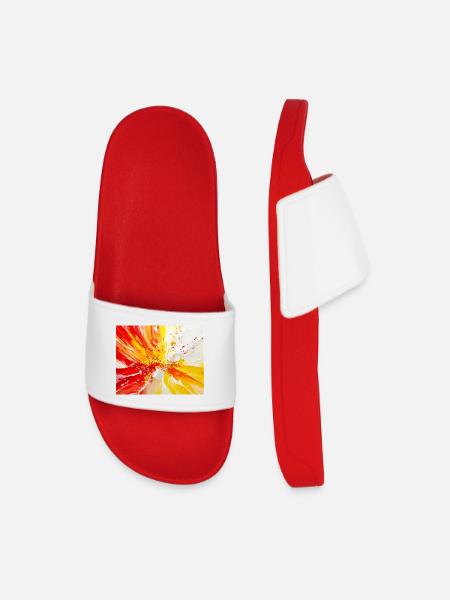 Flower in oil - Men’s Pool Sliders - red