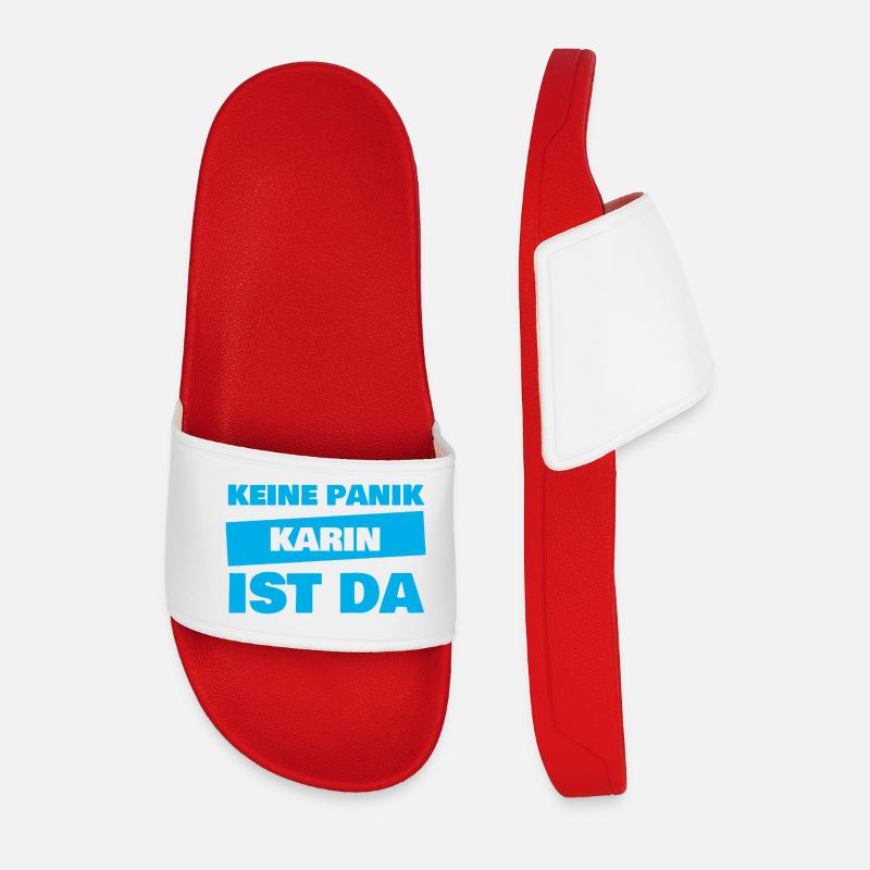 First name Karin - Men’s Pool Sliders - red