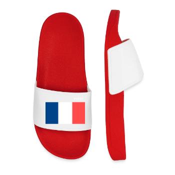 Rugby Drapeau Français - Claquettes Homme - rouge - Devant