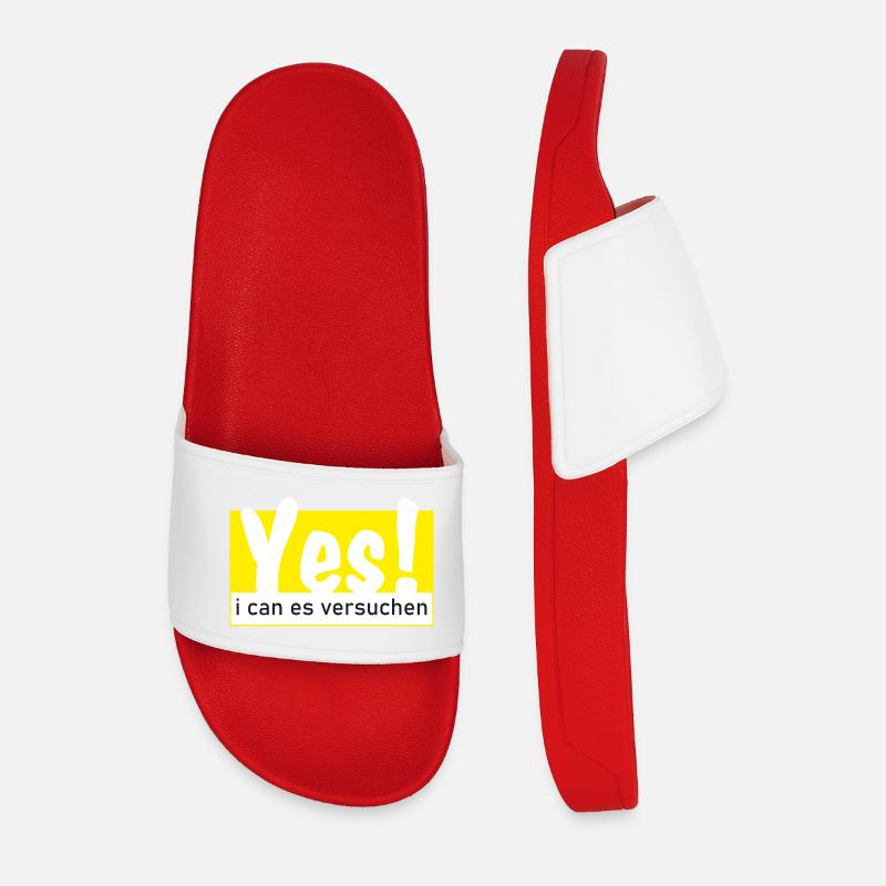 Yes i can es versuchen! - Männer Badelatschen - Rot