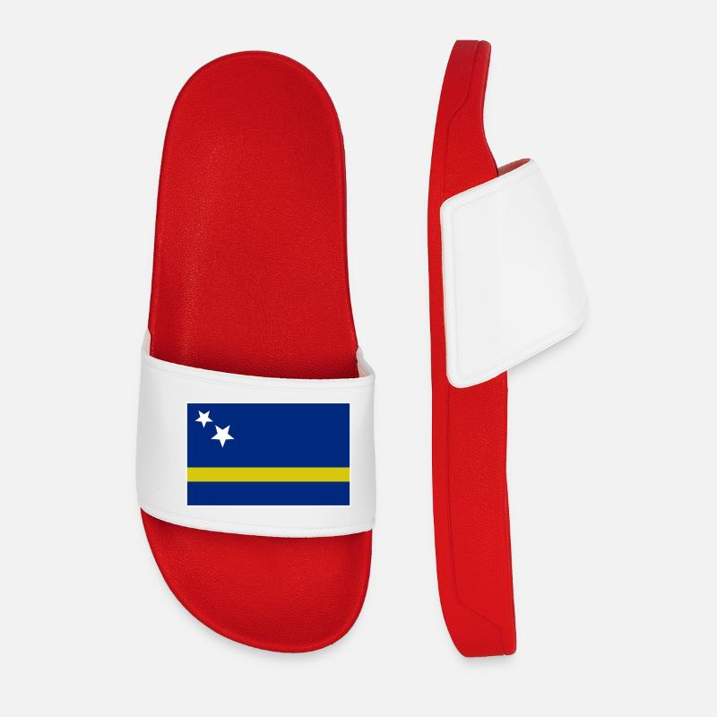 Curacao Flagge - Männer Badelatschen - Rot