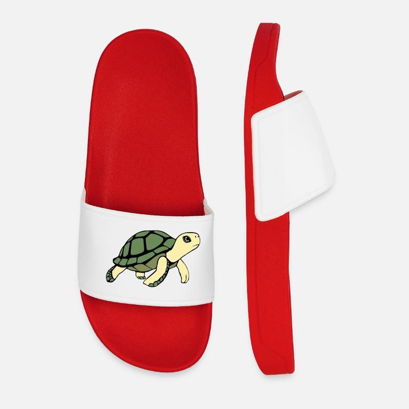 Turtle Turtles - Men’s Pool Sliders - red