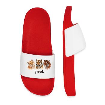 Tiger Roar Funny Tiger Roar for Tigerliebha - Men’s Pool Sliders - red - Front