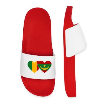 Mali_Mauretanien_Flagge_Herz - Claquettes Homme - rouge - Devant