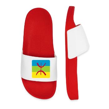 autocollant drapeau berbère réf amazigh - Claquettes Homme - rouge - Devant