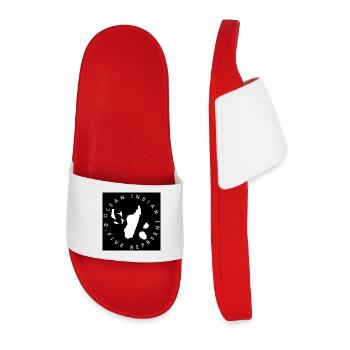 Indian Ocean design - Men’s Pool Sliders - red - Front