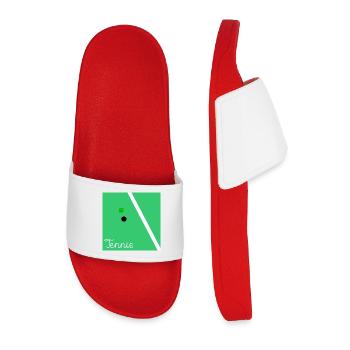 COURT DE TENNIS BALLE DE TENNIS COURT DE TENNIS - Claquettes Homme - rouge - Devant