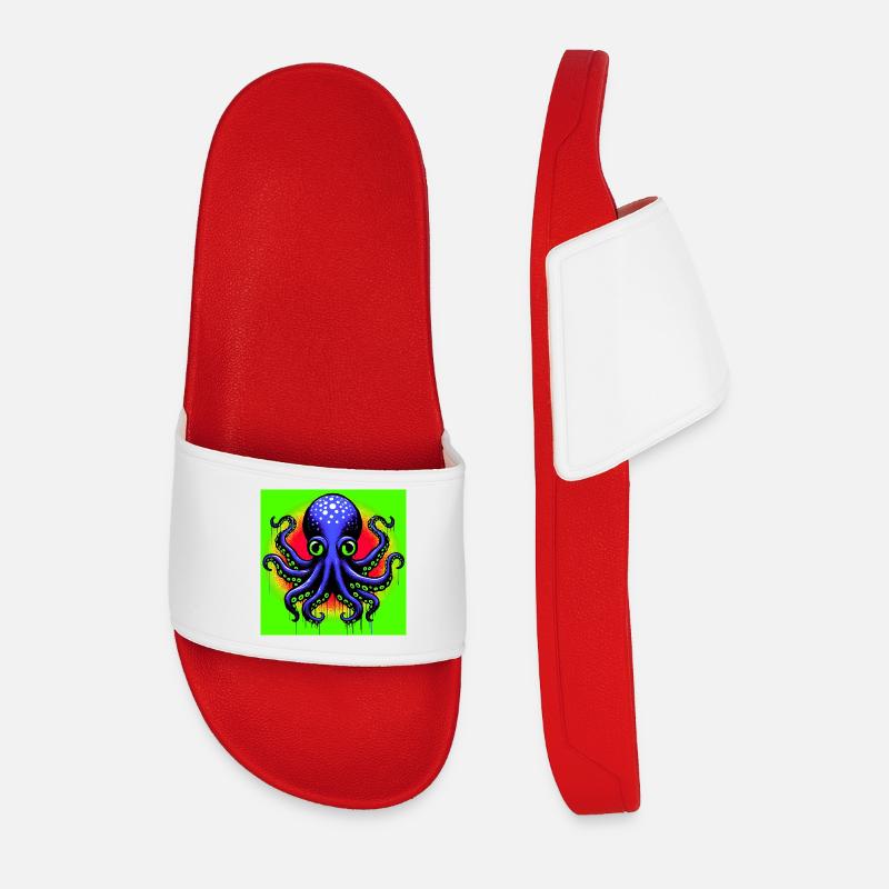 Octopus - Men’s Pool Sliders - red