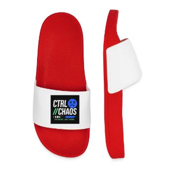 Ctrl Chaos vert et bleu -Design urbain basket  - Claquettes Homme - rouge - Devant