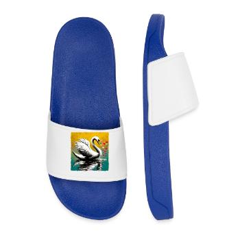 swan - Men’s Pool Sliders - royal blue - Front