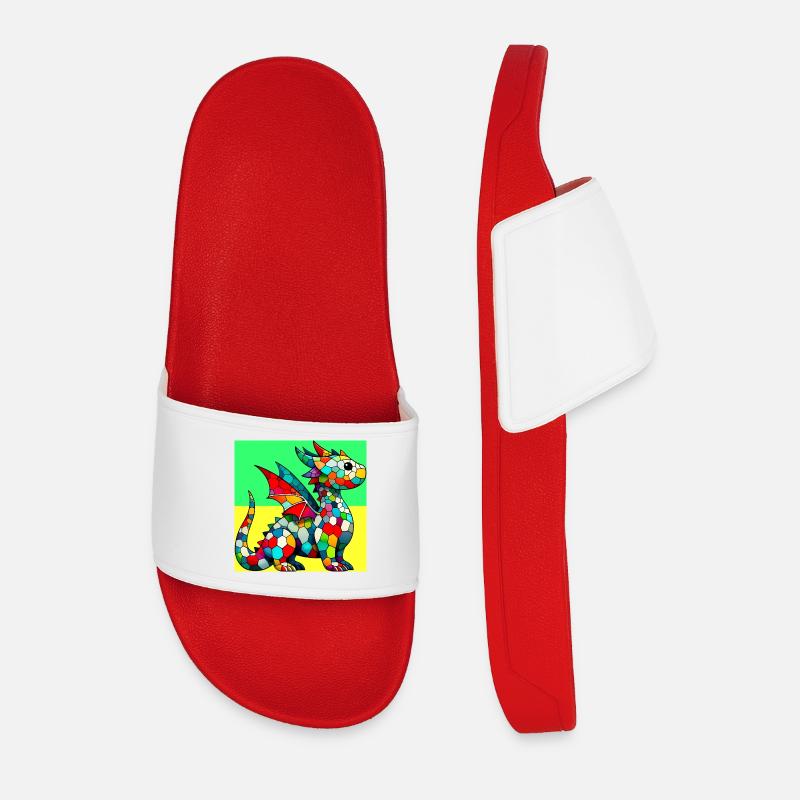 Drache - Männer Badelatschen - Rot