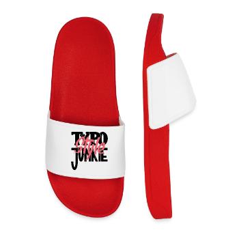 Typo Style Junkie - Männer Badelatschen - Rot - Vorne
