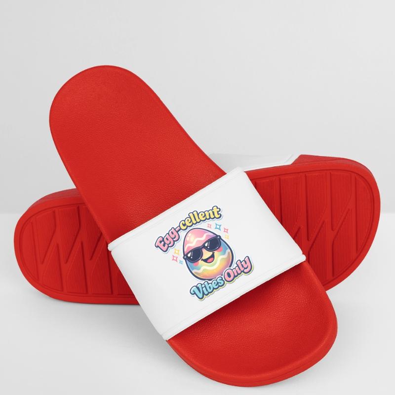 Egg Cellent Vibes Only Easter Easter Egg Men’s Pool Sliders