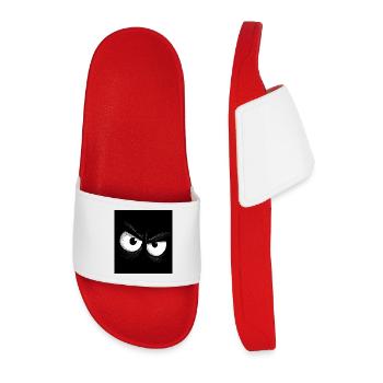 Angry eyes in noir - Men’s Pool Sliders - red - Front