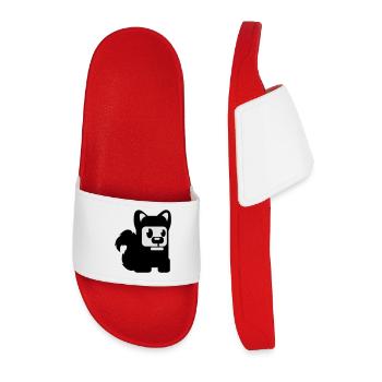 hund fuchs wolf - Men’s Pool Sliders - red - Front