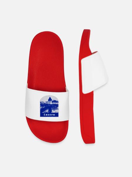 Lucerne Switzerland - Men’s Pool Sliders - red