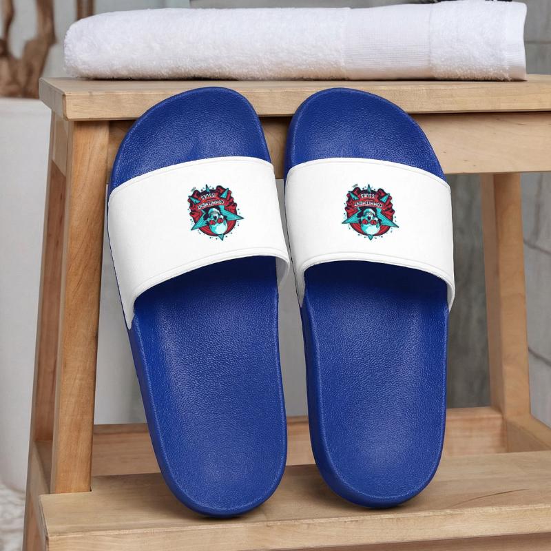 Commitment Issues Skull Badge Men’s Pool Sliders