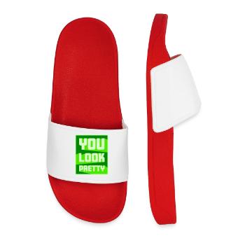 Tu as l’air assez drôle, complément Logo de l’amour de soi - Claquettes Homme - rouge - Devant