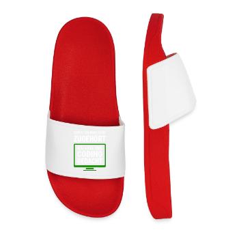 Sorry, didn't listen to coding thought - Men’s Pool Sliders - red - Front