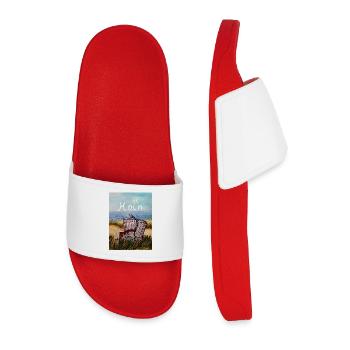 EG Urlaub I Reisen I Moin I Nordsee I Strandkorb - Männer Badelatschen - Rot - Vorne